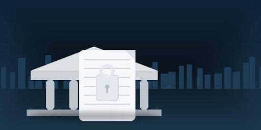 Abstract courthouse with confidential document and lock, representing California NDA litigation.